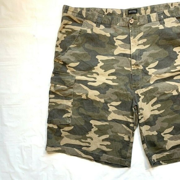 Lincoln Outfitters Camo Cargo Shorts Men 50 Stretch Relaxed Outdoor Hunt NEW Y2K - Picture 4 of 11